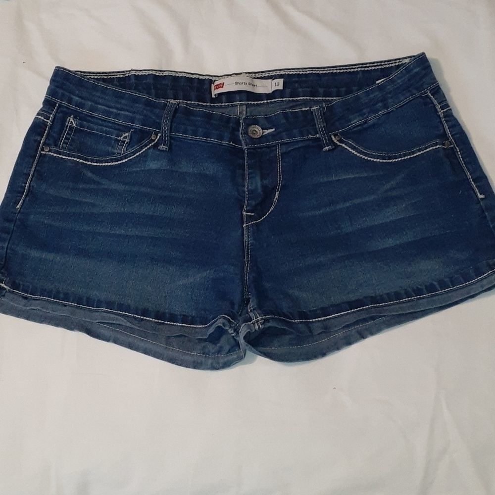 Levi's Shorty Short Denim Jeans Shorts Folded Hem